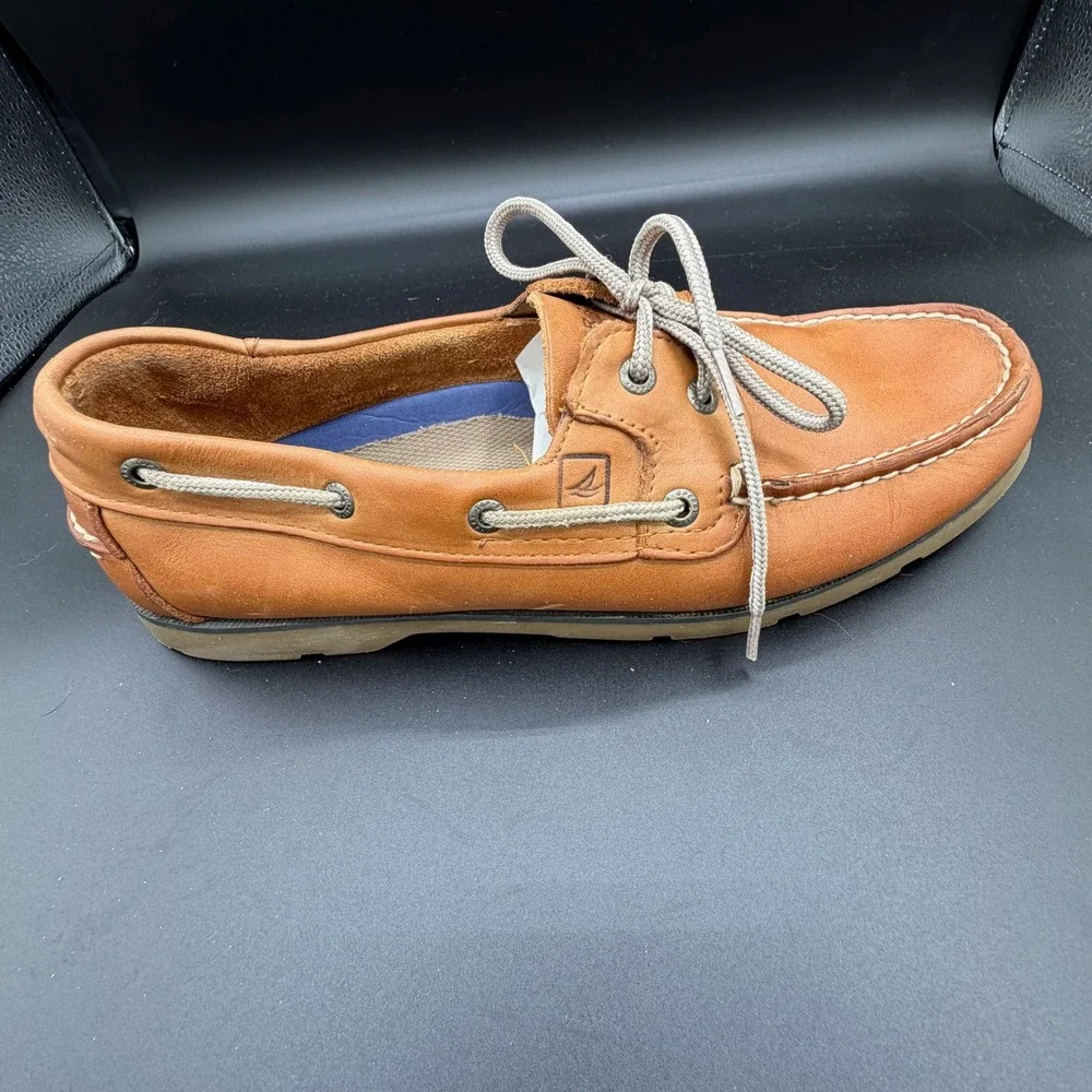 Sperry Top-Sider Mens 10.5 M Authentic Original Leather Boat Shoes Tan 0777894